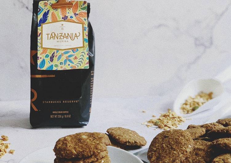 Healthy Coffee muesli Cookies #TanzaniaMuriba #StarbucksReserve coffee beans