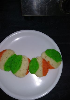 A picture of Independence day special idli.
