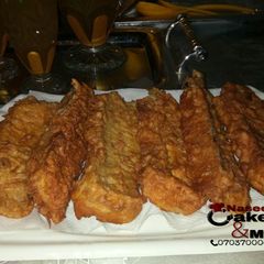 A picture of Bread pakora Indian recipe.