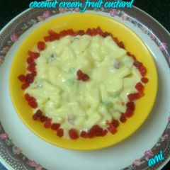 A picture of Coconut cream Fruit custard.