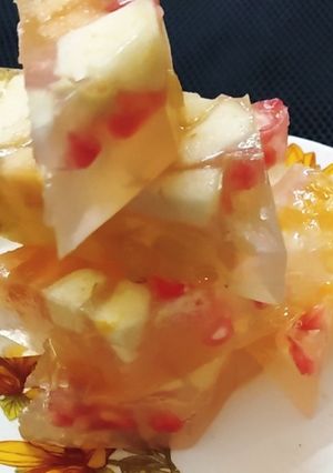 பழ ஜெல்லி கேக்(Fruit jelly cake recipe in tamil) செய்முறை முக்கிய புகைப்படம்