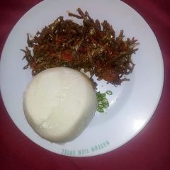 Fried Omena with Ugali A picture of Fried Omena with Ugali.