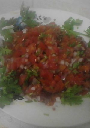 A picture of Delicious kachumbari.
