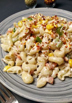 A picture of Mayonnaise Pasta.