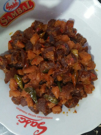Resep Oseng kikil kentang cabe ijo Istimewa