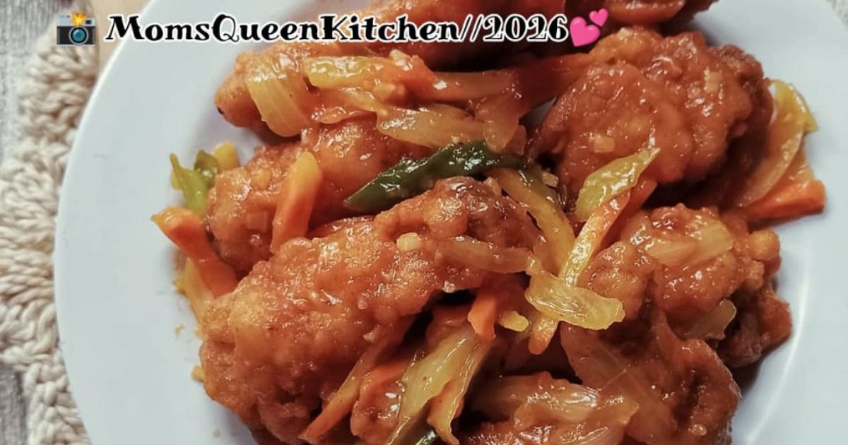 Sayap ayam krispi saos asam manis