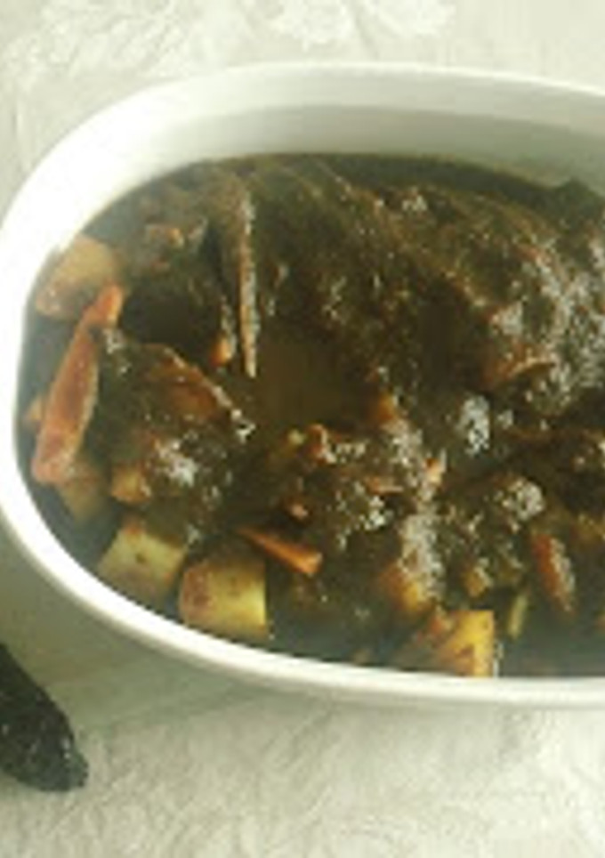Una foto de Filete con chile y vino
