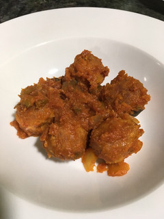 Una foto de Albóndigas con pisto