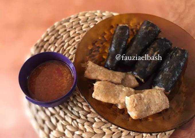 Dimsum Nori dan Kulit Tahu dengan Saus Homemade