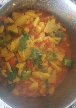 A picture of Pakistani Potato curry homemade.