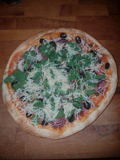 Una foto de Pizza de verduritas