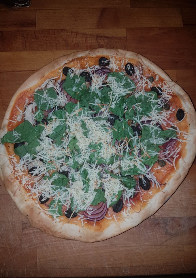 Una foto de Pizza de verduritas