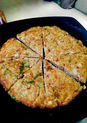 Foto resep Telor dadar tahu pedas