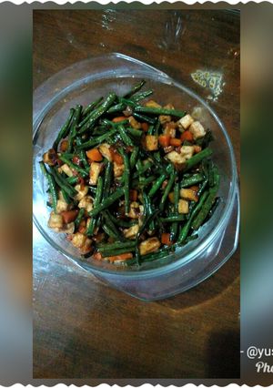 Foto resep Oseng kacang panjang featuring tahu lembang + wortel
