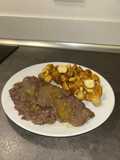 Fettine di cavallo con patate al forno
