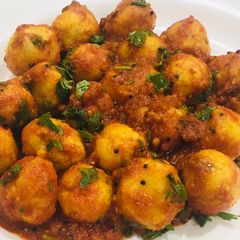A picture of Leftover upma suji balls.