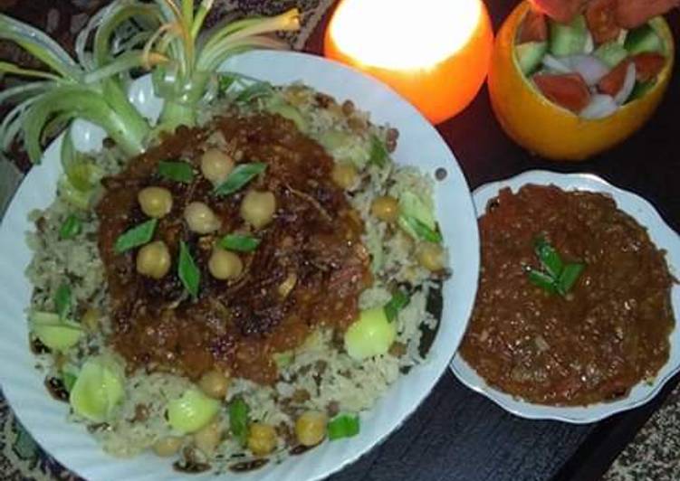 Simple Way to Prepare Homemade Koshari #CookpadApp#RiceContest7