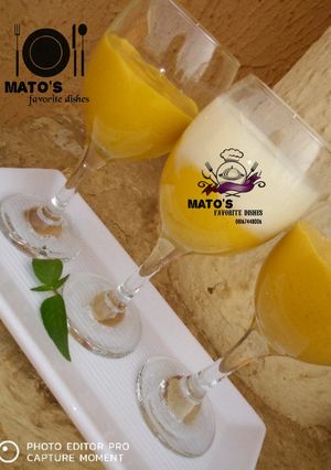 A picture of Mango liquid ice cream.