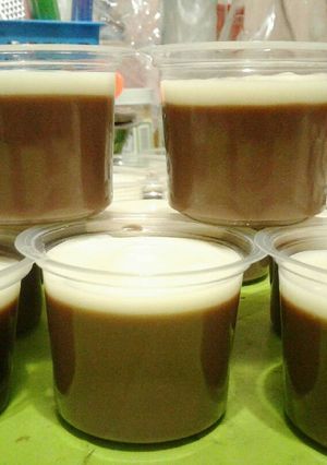 Foto resep Silky Choco Puding & Vla Vanilla