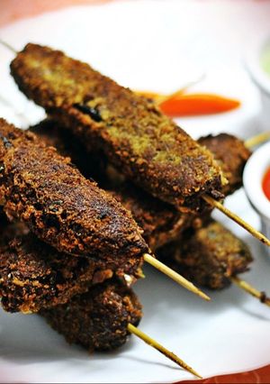 A picture of Mughlai Seekh Kabab.