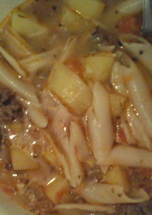 Una foto de Guisito de fideo mostachol