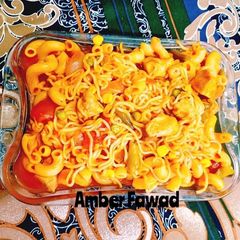 A picture of Chicken macaroni Maggi Shashlik.