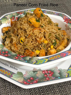 A picture of Paneer Corn Fried Rice.