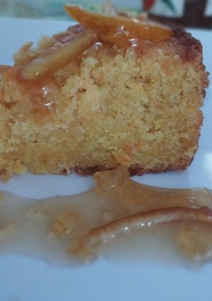 Una foto de Torta de zanahoria y naranja