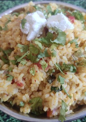 પનીર ભૂર્જી મિક્સ રાઈસ (Paneer bhurji rice recipe in gujrati) રેસીપી મુખ્ય ફોટો