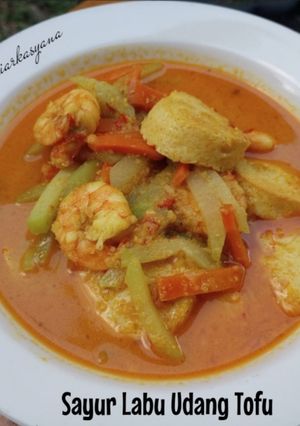 Foto resep Sayur Labu Udang Tofu