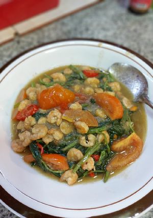 Foto resep Tumis udang kangkung saus tiram