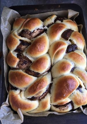 Kakaós fonott kalács recept fotója