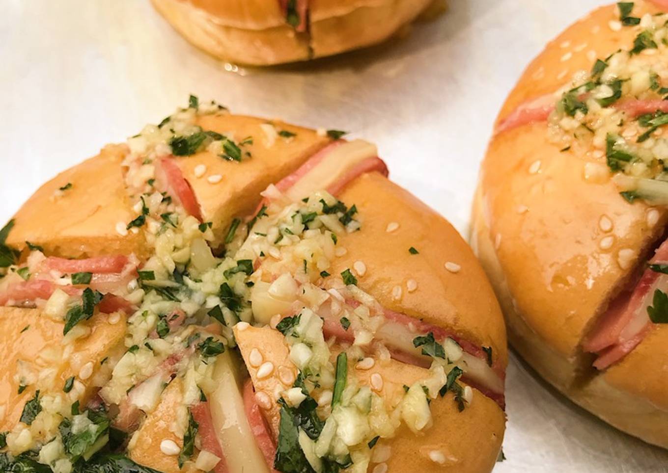 Korean Garlic Mozarella Bread ❣️(Dengan Bun Burger Siap Saji)