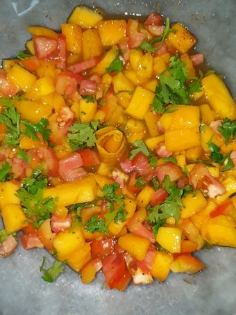 Simple Way Prepare Recipe Tri color mango salsa that is Really Delicious, So Delicious}