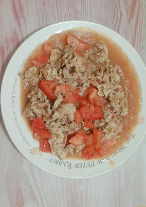Hình của món Thịt xào cà chua gừng.