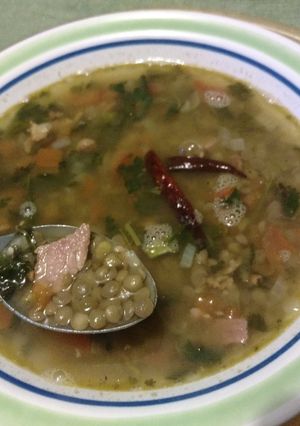 Una foto de Lentejas con tocino