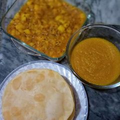 Halwa poori recipe A picture of Halwa poori recipe.