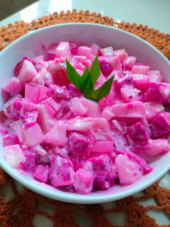 Foto resep Salad Buah Naga Merah