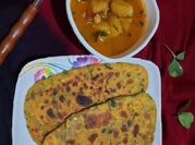 A picture of ajwain paratha