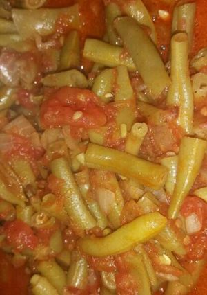 صورة لوصفة فاصوليا بالبندورة