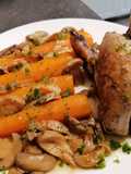 Partridge with Jus and Braised Vegetables