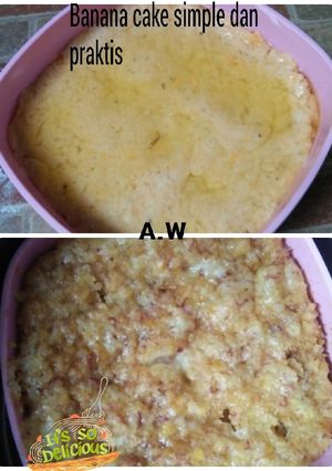 Foto resep Banana cake simple dan praktis