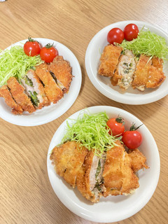 A picture of Pork Cutlet with Shiso and Cheese.