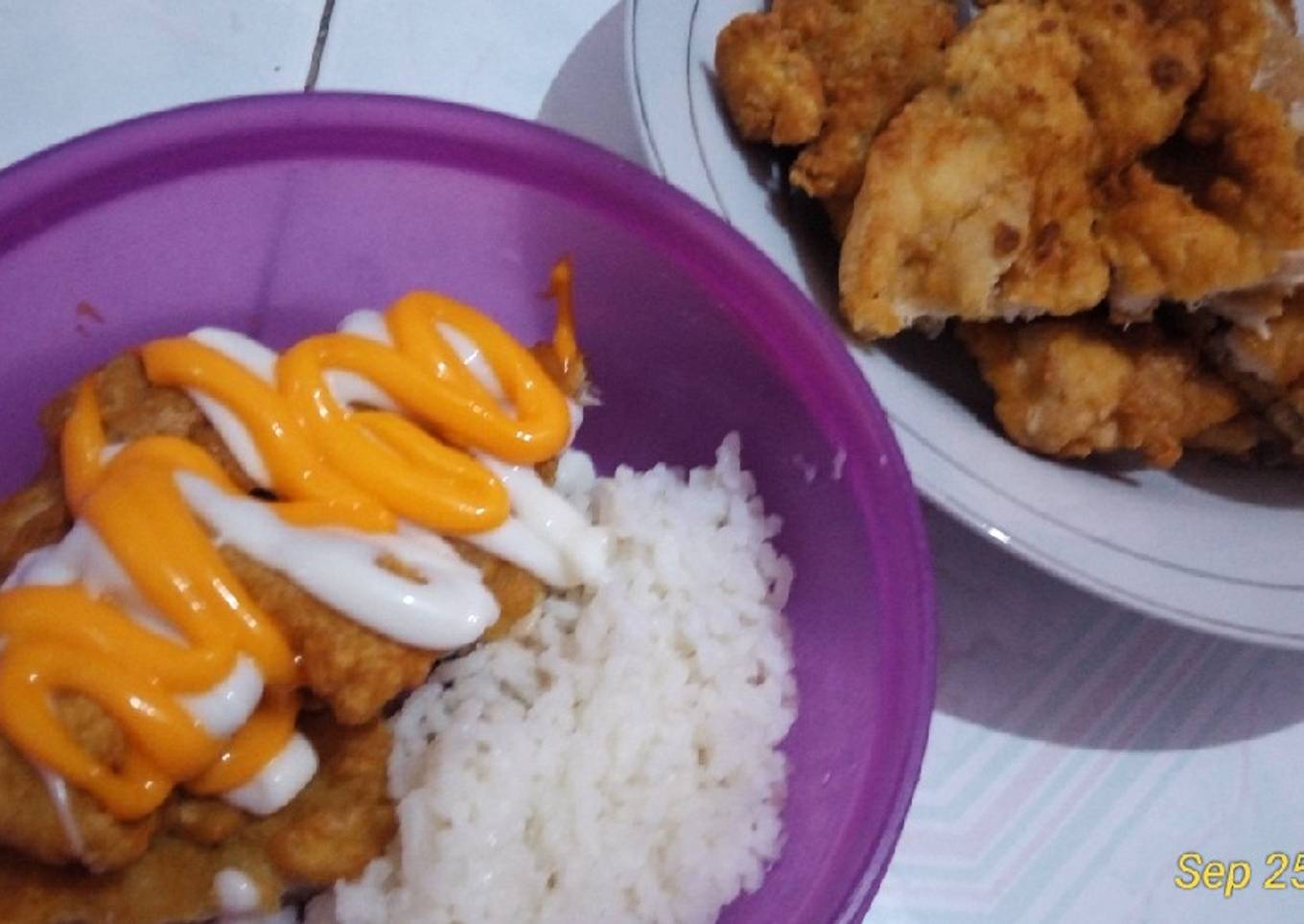 Resep Ayam geprek mayonise