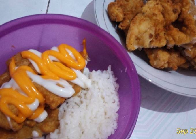 Resep Ayam geprek mayonise