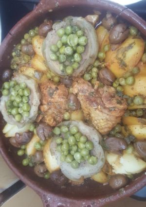 صورة لوصفة طاجين بالقوق والجلبانة