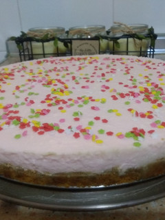 Una foto de Tarta de petit suisse