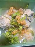 Sop lohua ayam (bakso rambutan)