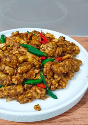 Foto resep Tumis Tempe, Kacang Panjang, dan Telur Orak-Arik