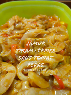 Foto resep Jamur Tiram+Tempe Saus Tomat Pedas